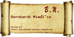 Bernhardt Mimóza névjegykártya